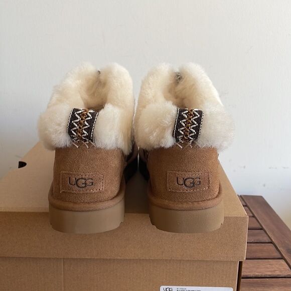 UGG Classic Ultra Mini Alpine Booties Chestnut USA Women Size 7/UK 5/EU 38 - Picture 12 of 16